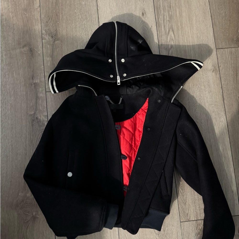 Rag & Bone Black and Red Kids Puffer Jacket